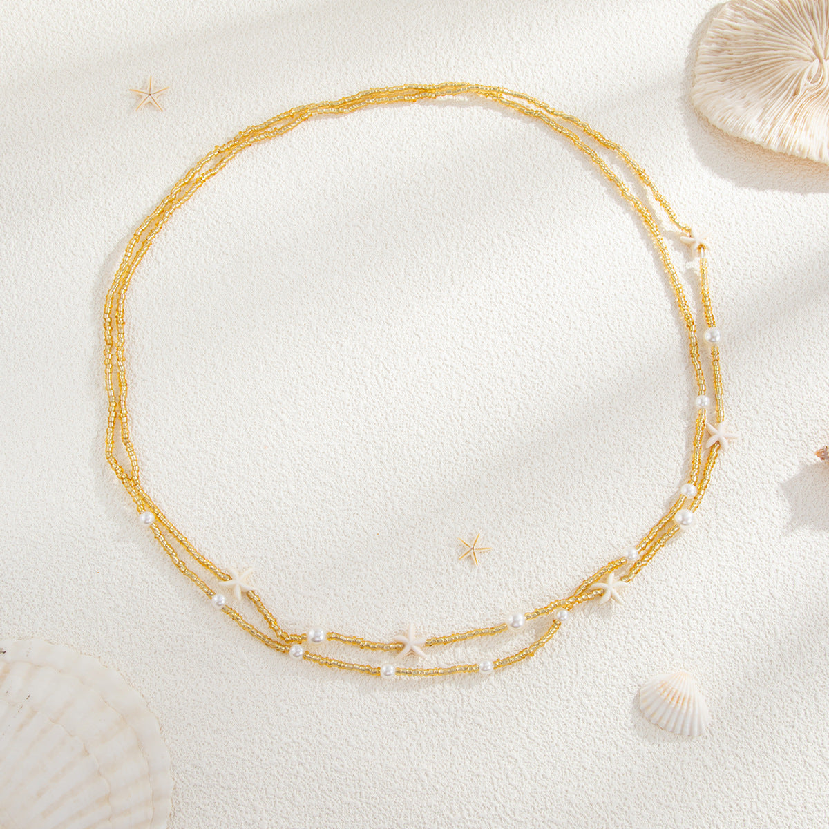 Minimalist Alloy Butterfly Pearl Beaded Body Chain Waist Belt for Women