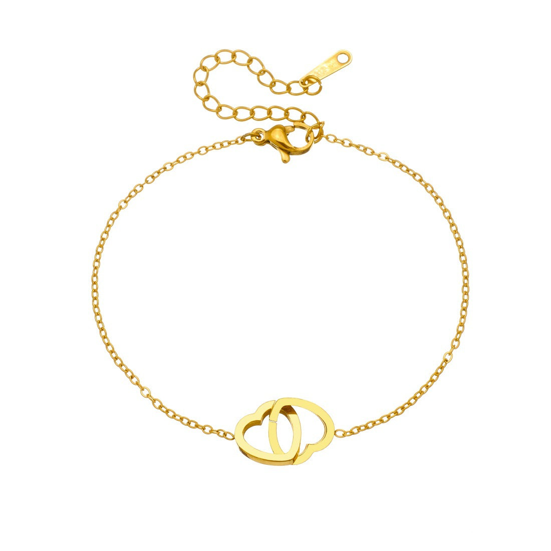 Minimalist Gold Plated Heart Stainless Steel Bracelet