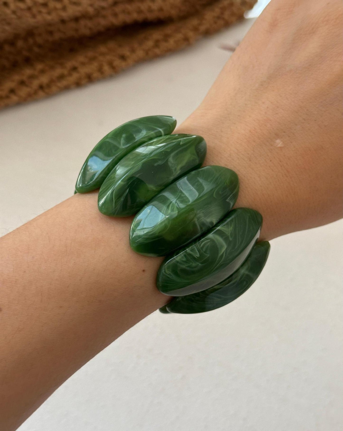 Geometric Gradient Resin Plated Bracelet