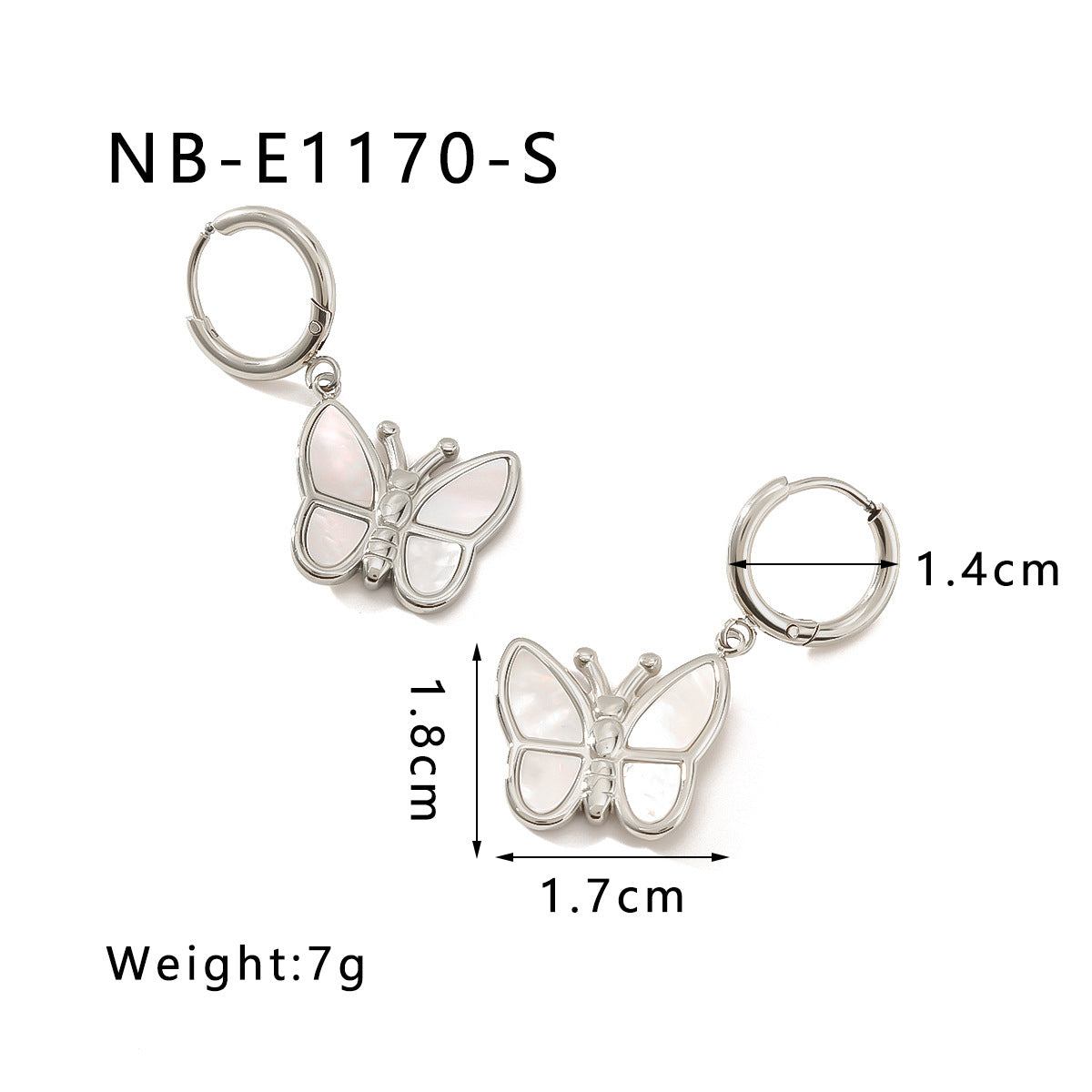Elegant Butterfly-Shaped Stainless Steel Earrings with 18K Gold Plating for Women, Hypoallergenic and Inspired Design