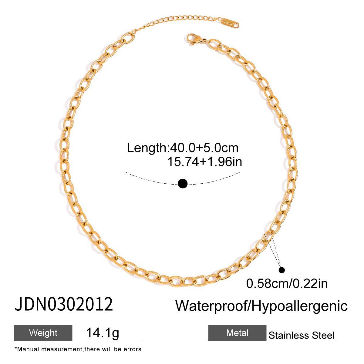 Elegant Geometric Letter Titanium Steel Pendant Stainless Steel Plated Necklace for Women