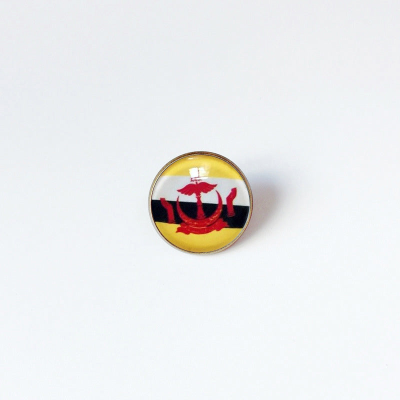 Pin de Solapa de Aleación Esmaltado Personalizado con Diseño de Bandera del Mundo para Hombres y Mujeres