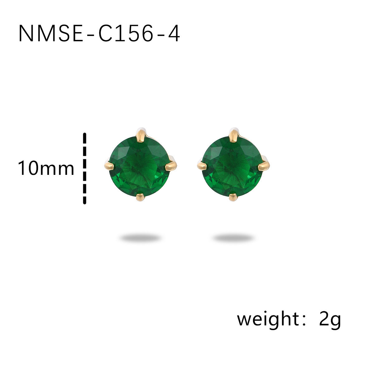 Pendientes minimalistas pequeños de acero inoxidable geométricos para mujer con circonita colorida y chapado al vacío en oro de 18K
