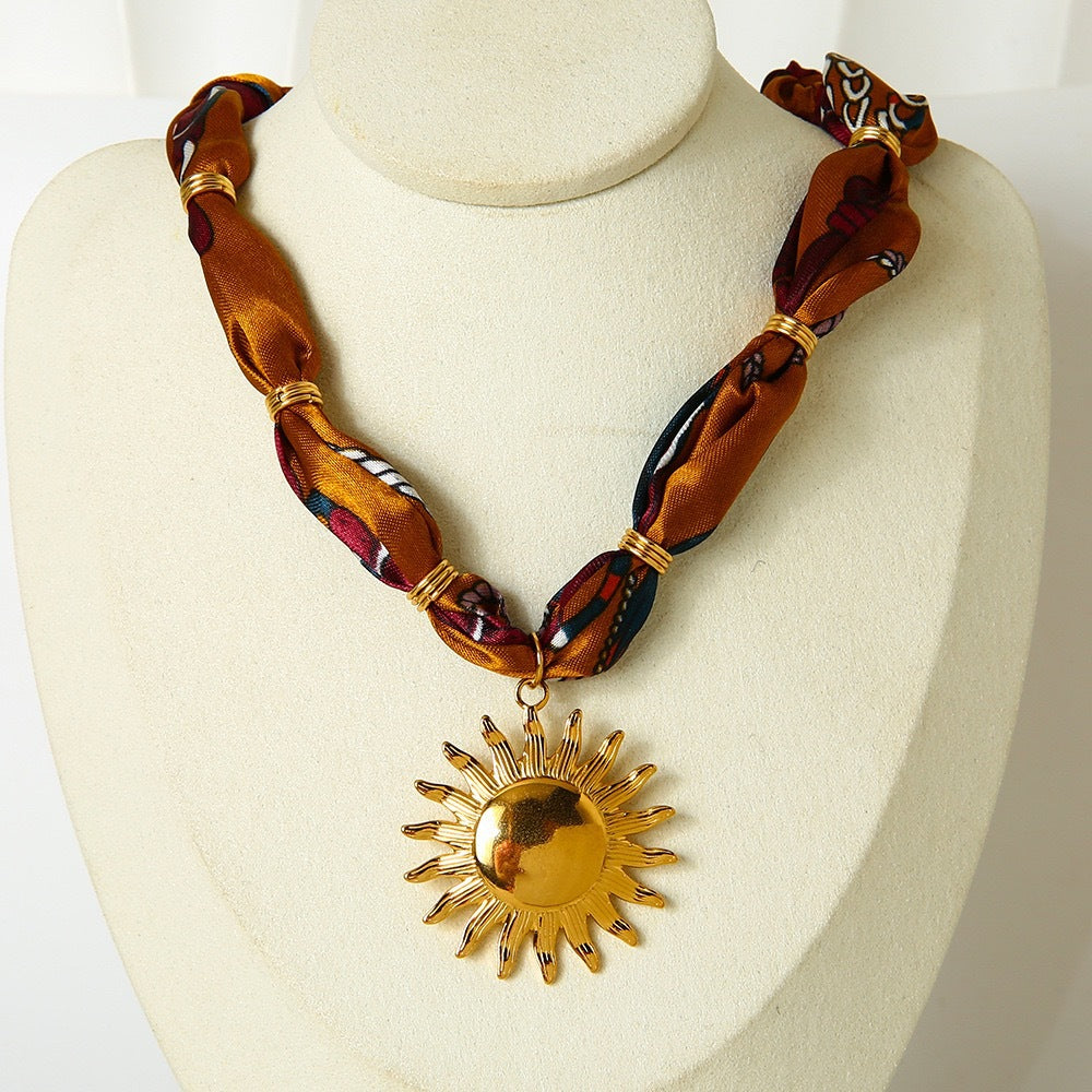 Collana Casual da Donna a Stella Marina Floreale Placcata in Acciaio Inossidabile