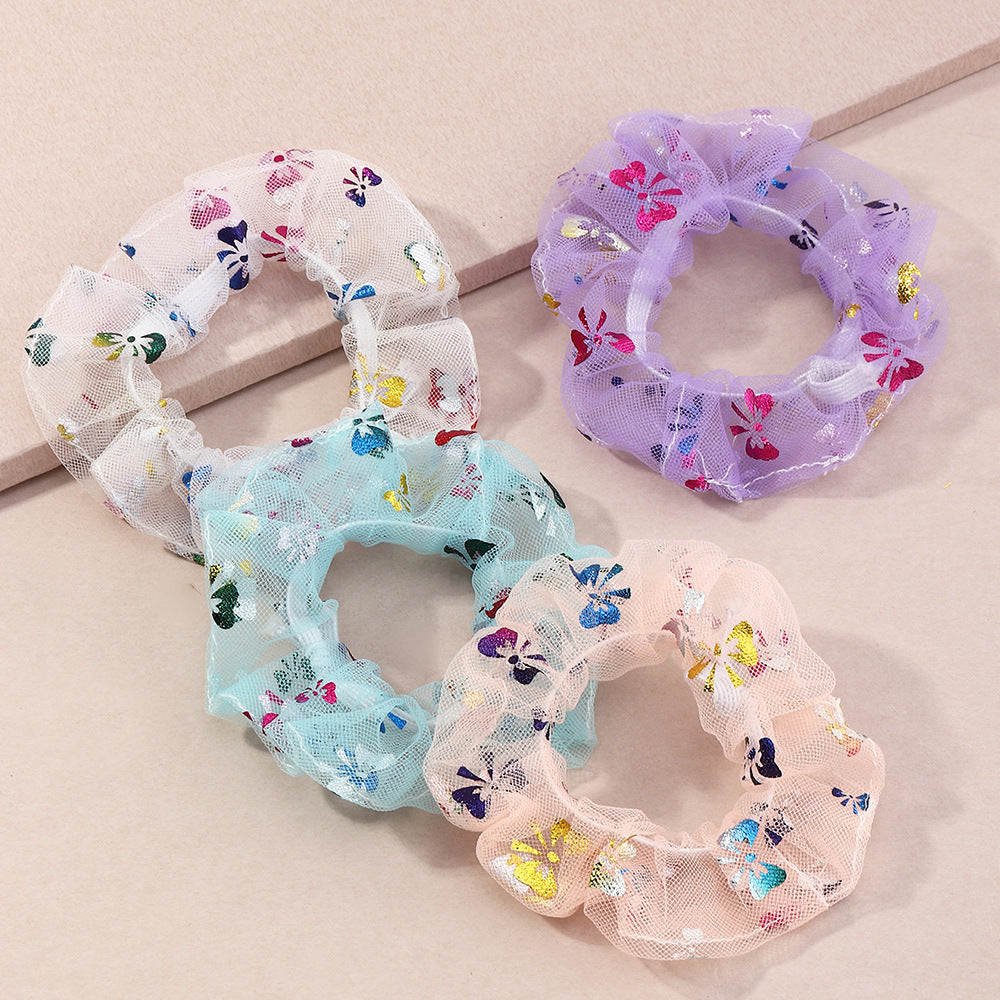 Coletero artesanal de mariposa geométrica para niñas, hecho de tul con temática de princesa