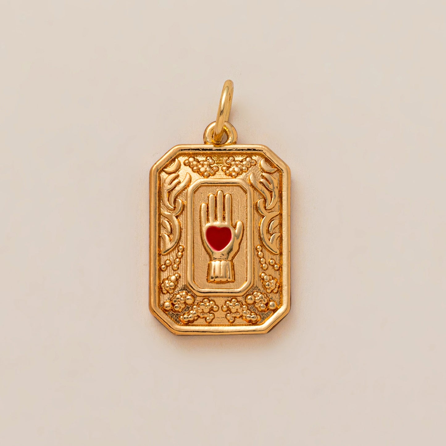 Vintage Heart Animal Brass Plated DIY Charm Bar Pendant