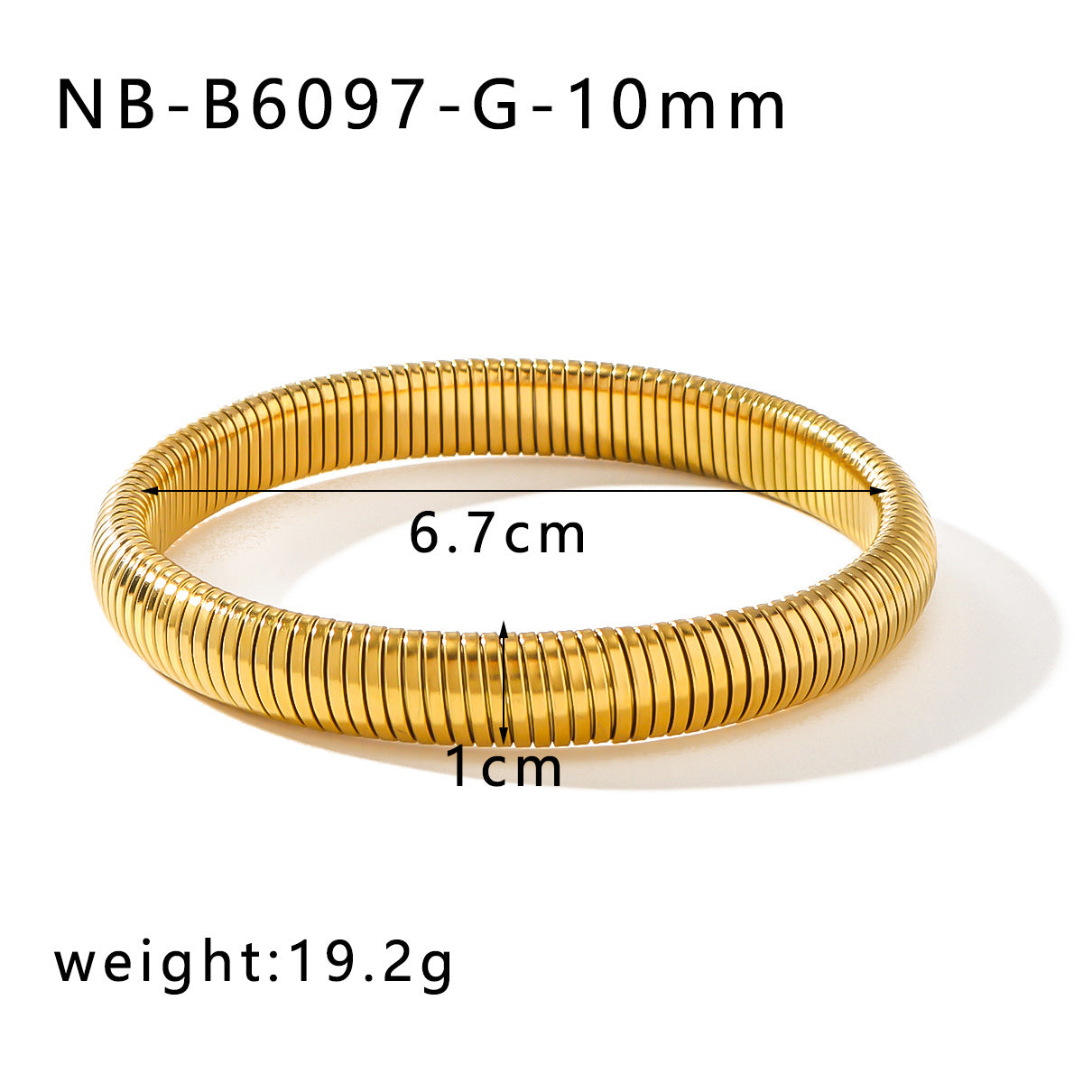 Bracciale con Fascia Larga Elastica a Spina di Serpente in Stile Vintage da Donna, Realizzato in Acciaio Inossidabile con Placcatura in Oro 18K
