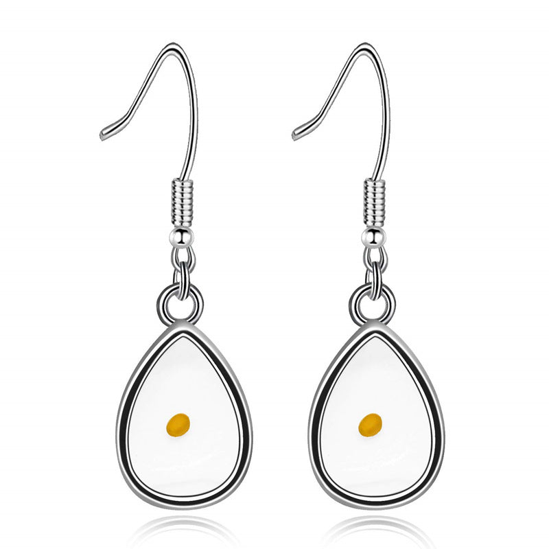 Minimalist Heart-Shaped Polished Stainless Steel Earrings with Mountain-Inspired Design for Women