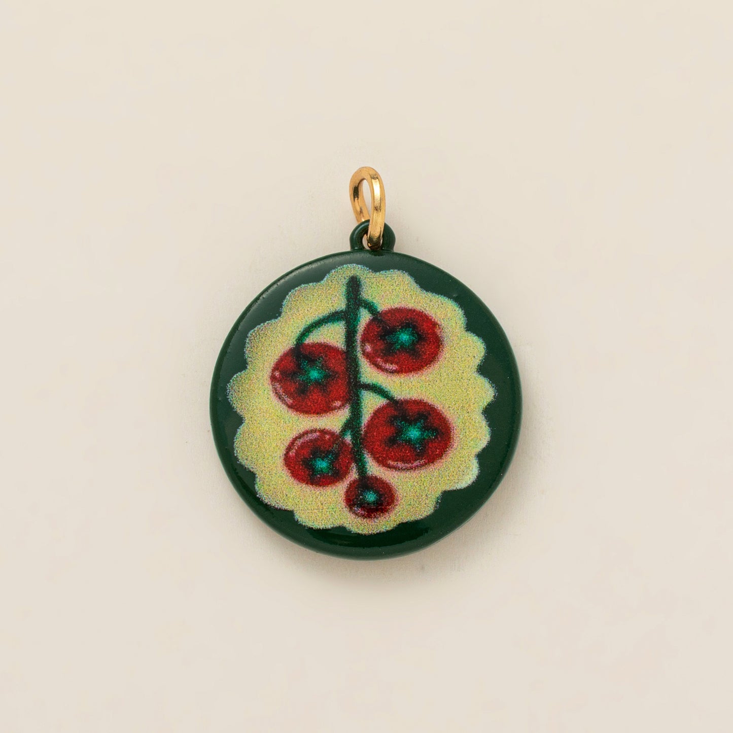 Minimalist Floral Pattern Brass PVD Plated Charm Bar
