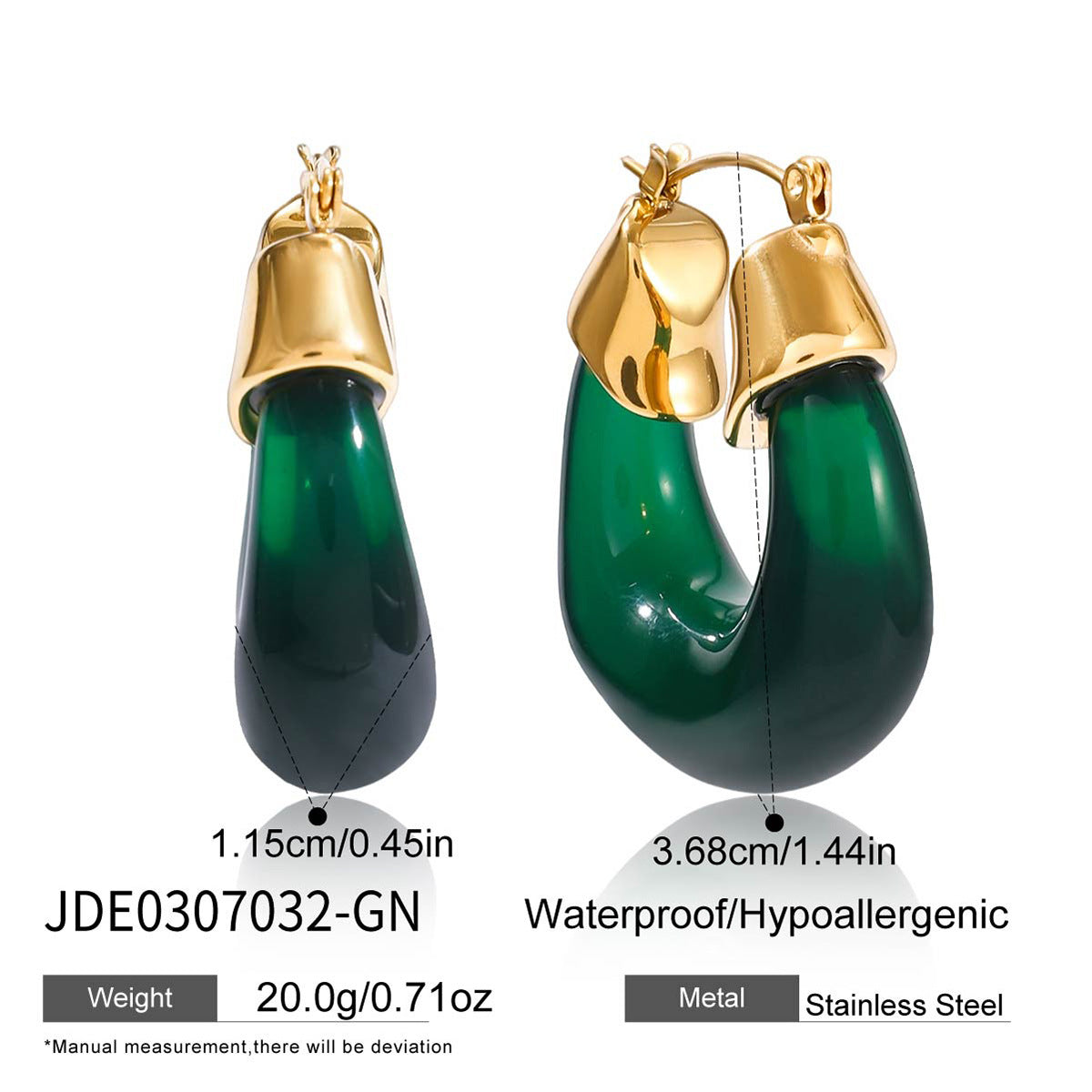Pendientes de aro geométricos minimalistas de acero inoxidable para mujer con acabado chapado