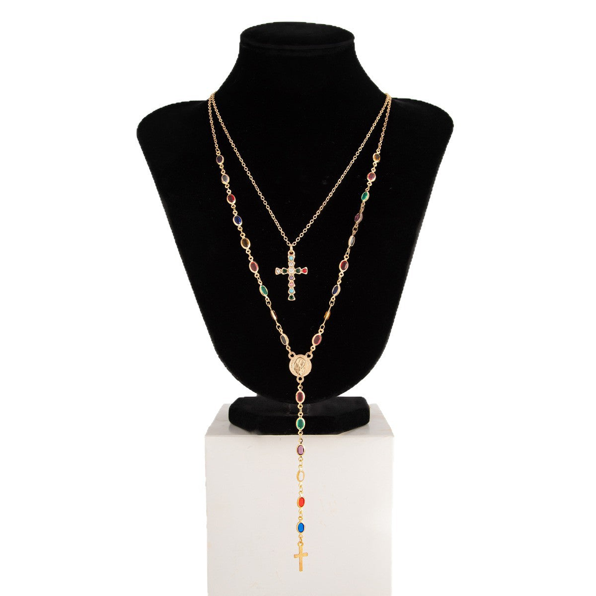 Juego de Collar con Colgante Floral de Circonitas Cúbicas de Aleación con Baño de Oro Elegante Casual para Mujer