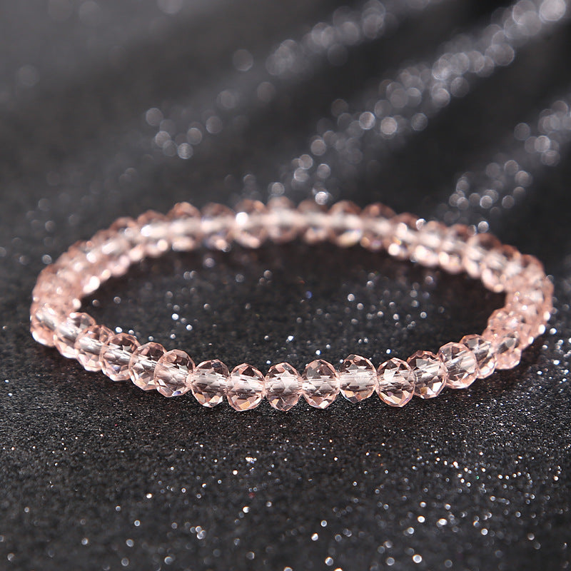Sweet Minimalist Geometric Round Crystal Bracelet for Women