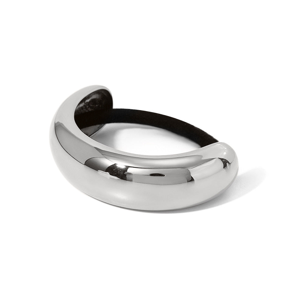 Minimalist U-Shaped Stainless Steel Hair Tie with Plated Finish for Ponytail and Daily Wear