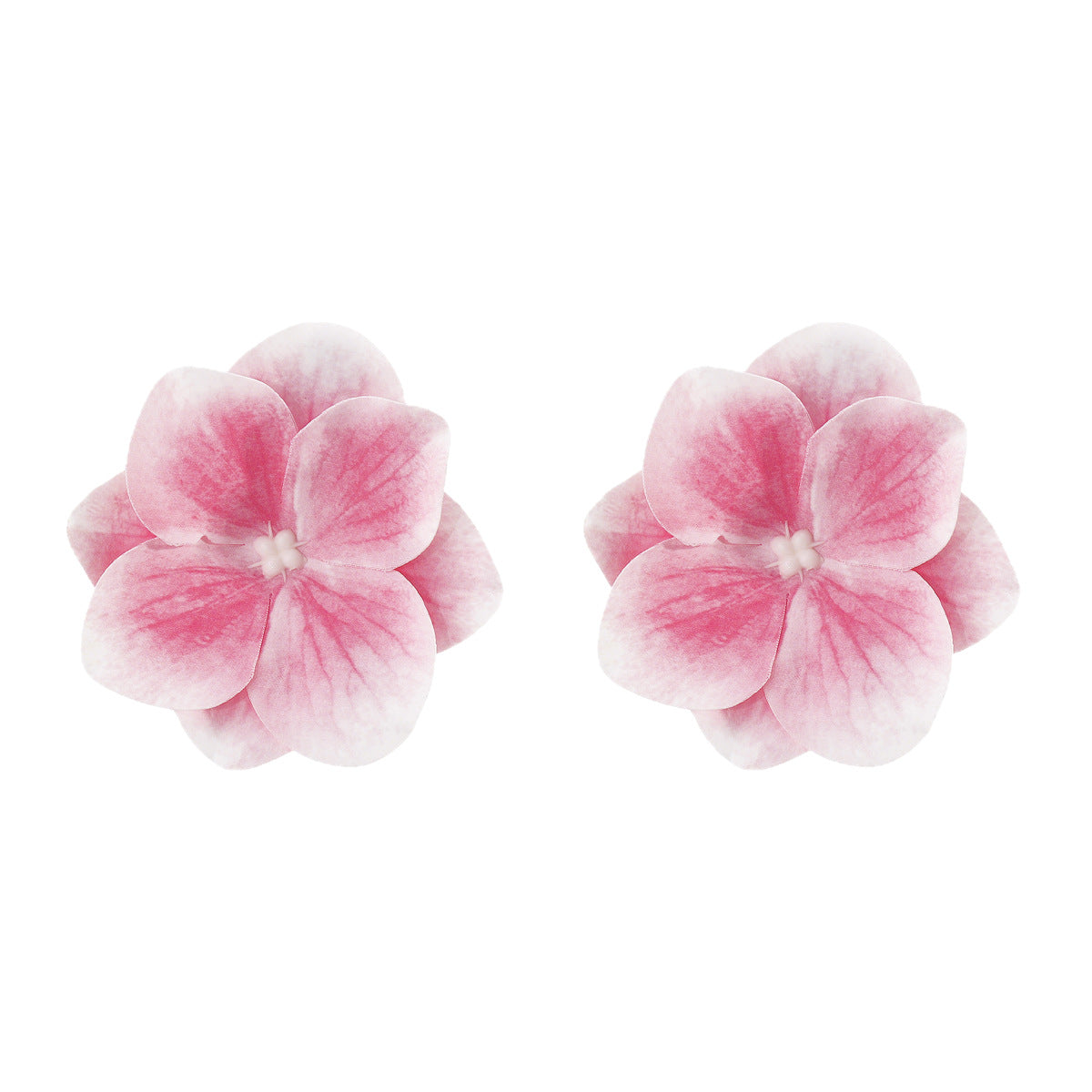 Pendientes de perlas con orquídeas florales frescas para mujer, diseño floral de tela hecho a mano, estilo de vacaciones de primavera y verano.