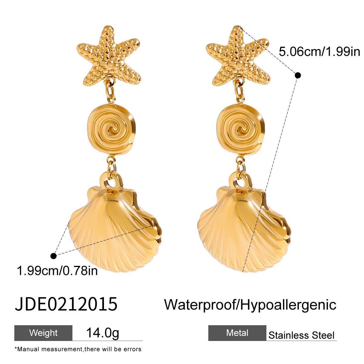 Elegant Titanium Steel Plated Jewelry Set with Pearl and Shell Elements for Women