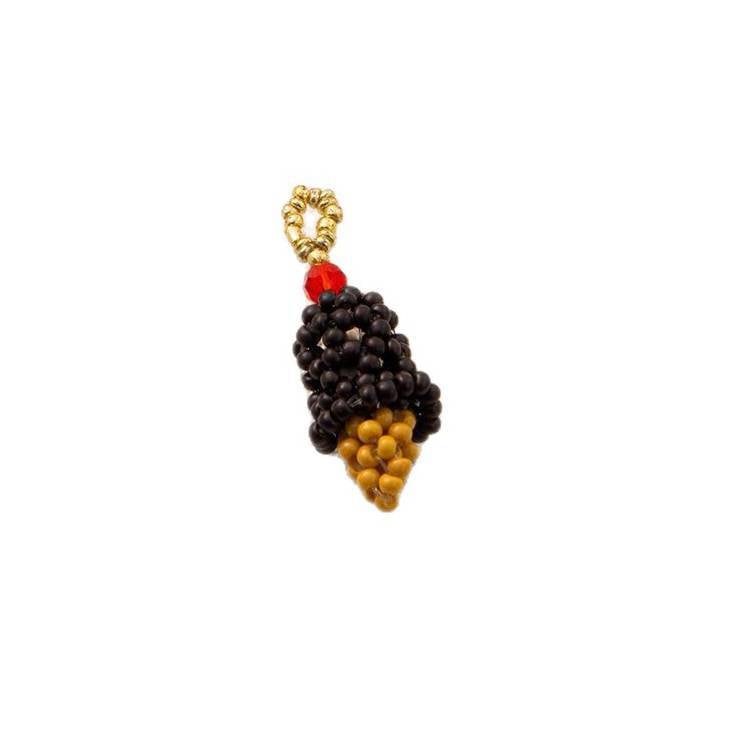 Sweet Handmade Woven Fruit Floral Acrylic Charm Bar Pendant