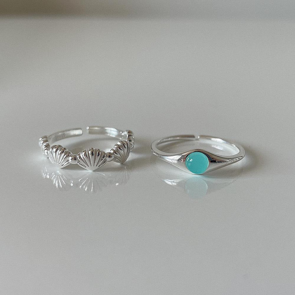Minimalist Heart-Shaped 925 Sterling Silver Ring with Beveled Square Accent for Women