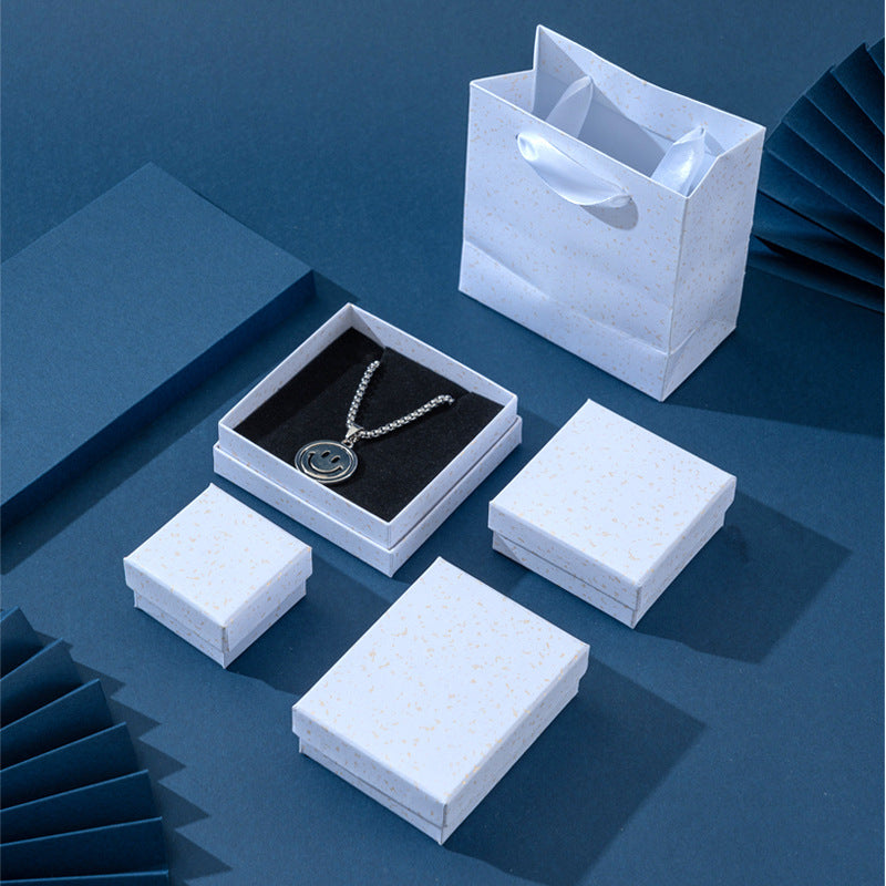 Elegante caja de regalo de joyería negra y dorada para pendientes, collares, anillos y pulseras, exhibición de empaque y almacenamiento