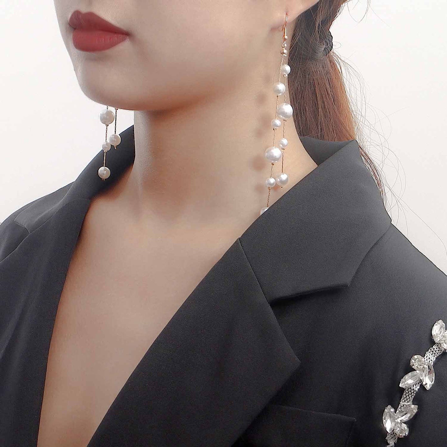 Vintage Geometric Alloy Pendant Earrings with Plated Finish for Women