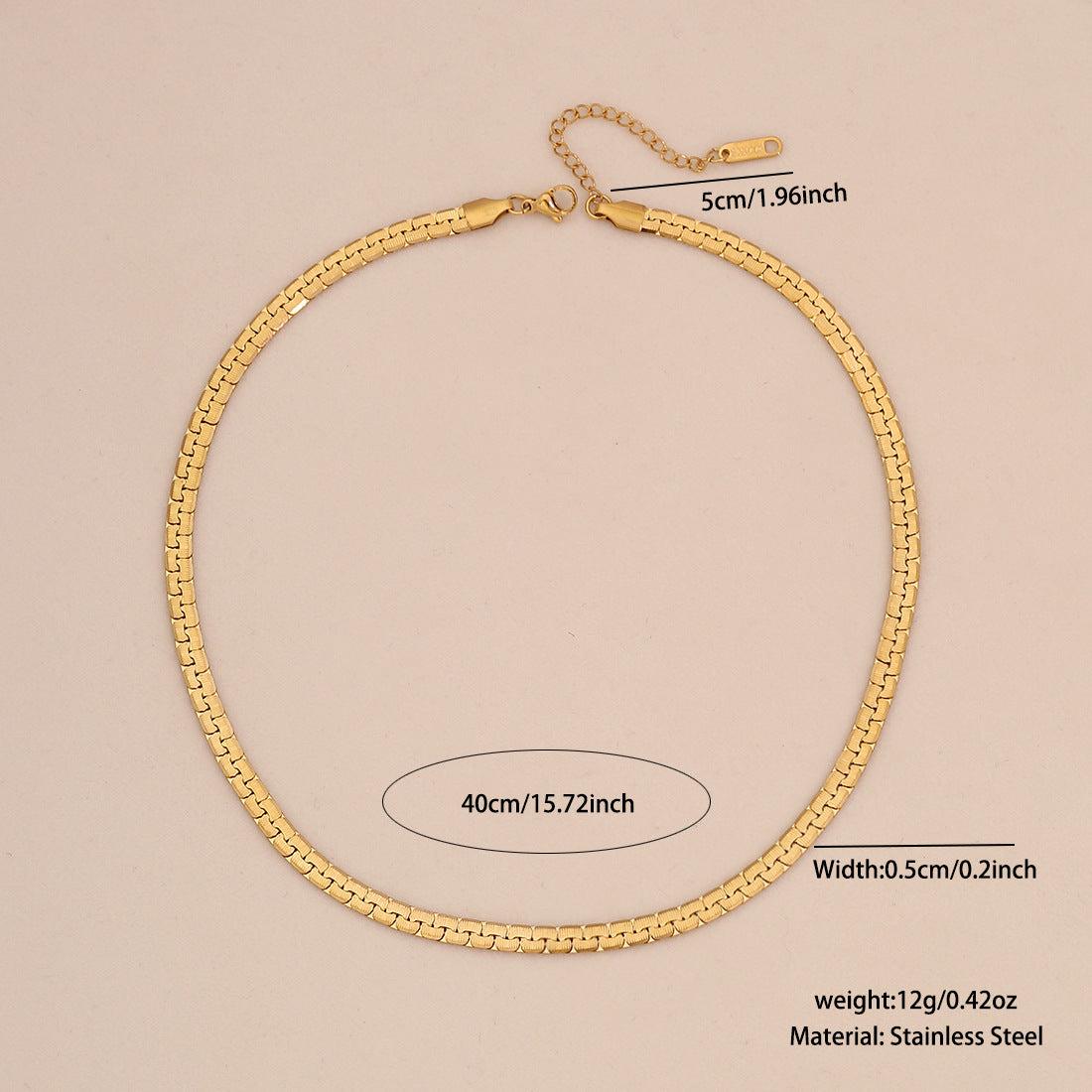 Collana a catena minimalista con serpente per donna in acciaio inossidabile placcato - Gioielli delicati per clavicola
