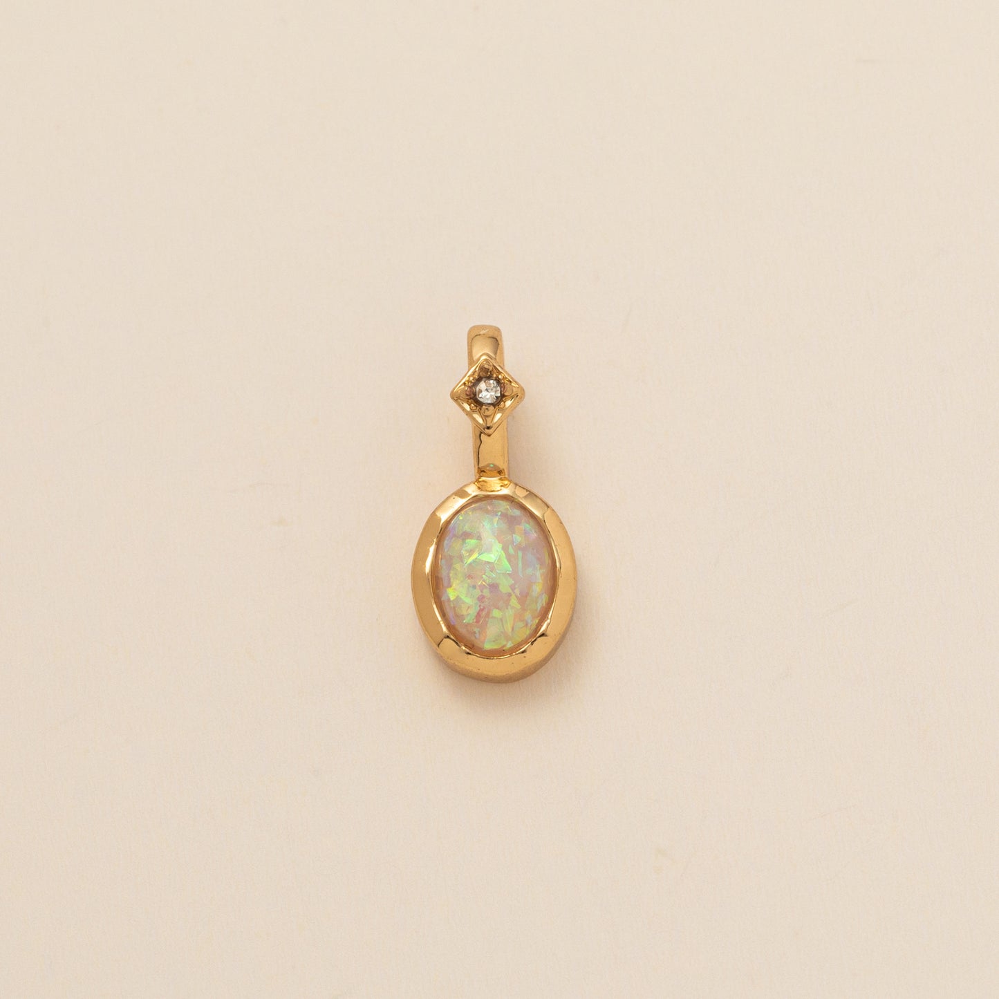 December Birthstone Cubic Zirconia Plated Brass Charm Bar Pendant for DIY Necklace Unisex