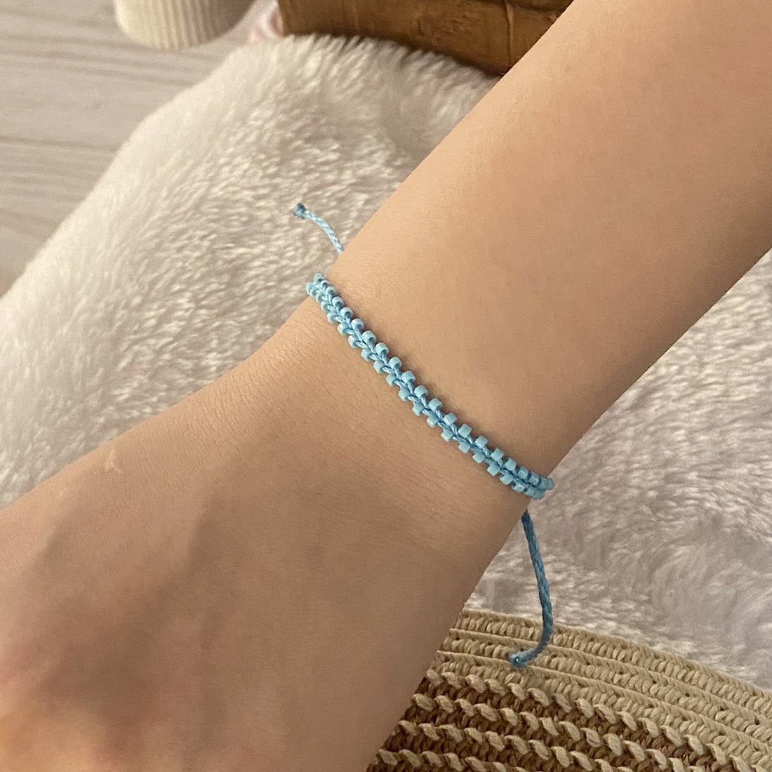 Bohemian Beaded Bracelet with Glass Beads, Handmade Original Design Jewelry for Women
