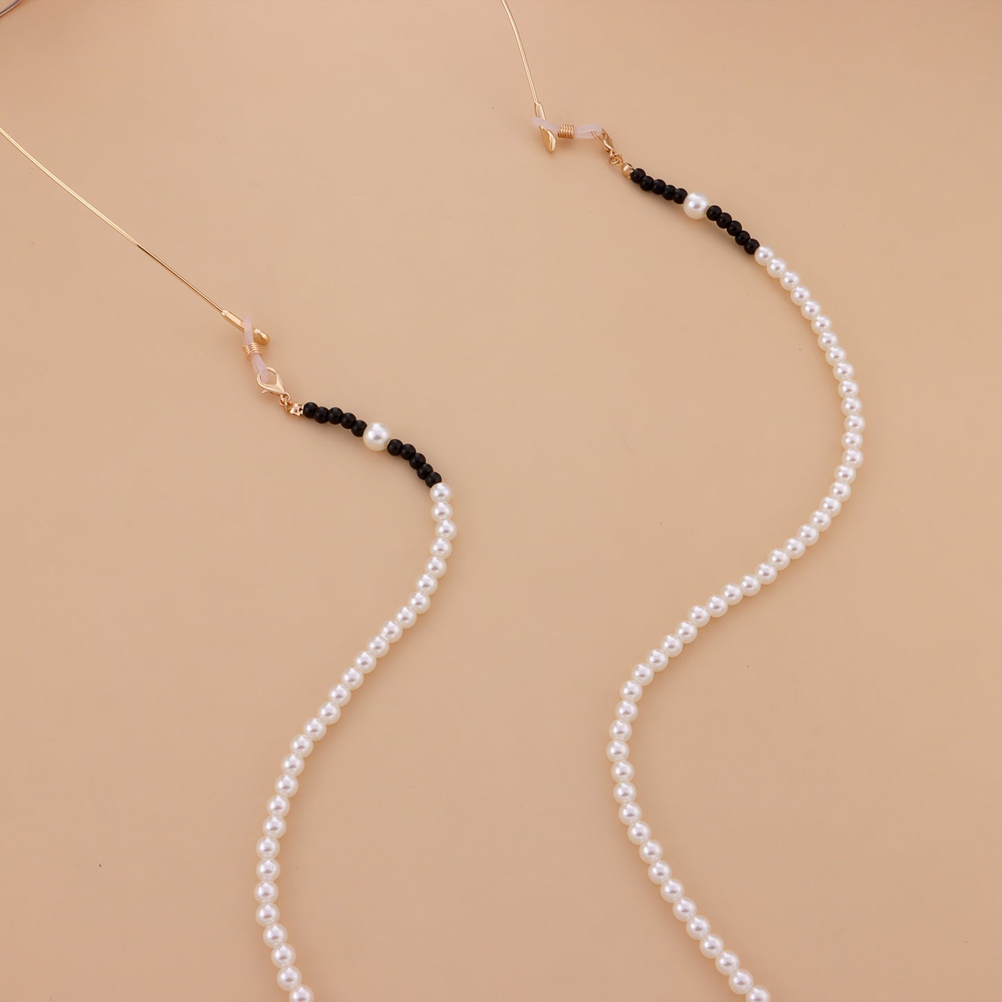 Minimalist White Pearl Alloy Eyewear Chain for Women