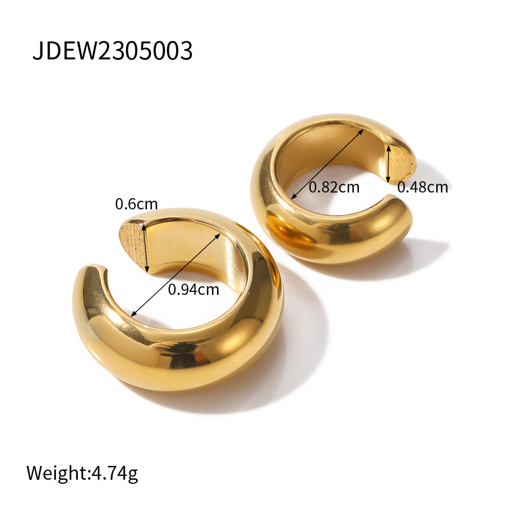 Elegant Geometric Square Stainless Steel Plated Cubic Zirconia Earrings for Women