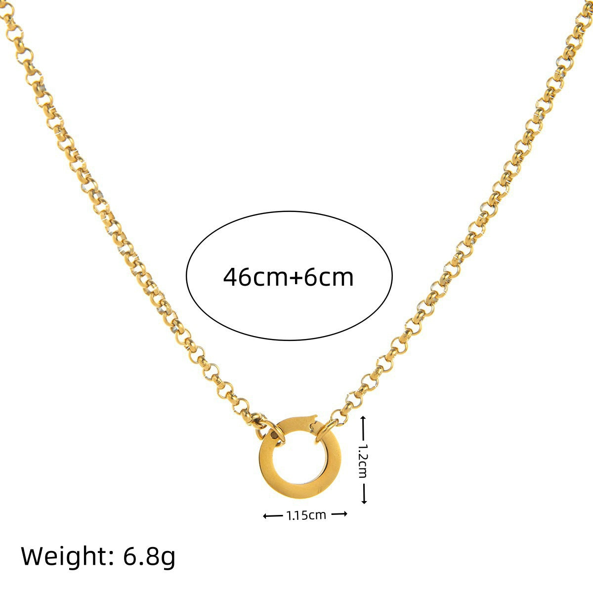 Minimalist Geometric Stainless Steel Plated Charm Bar