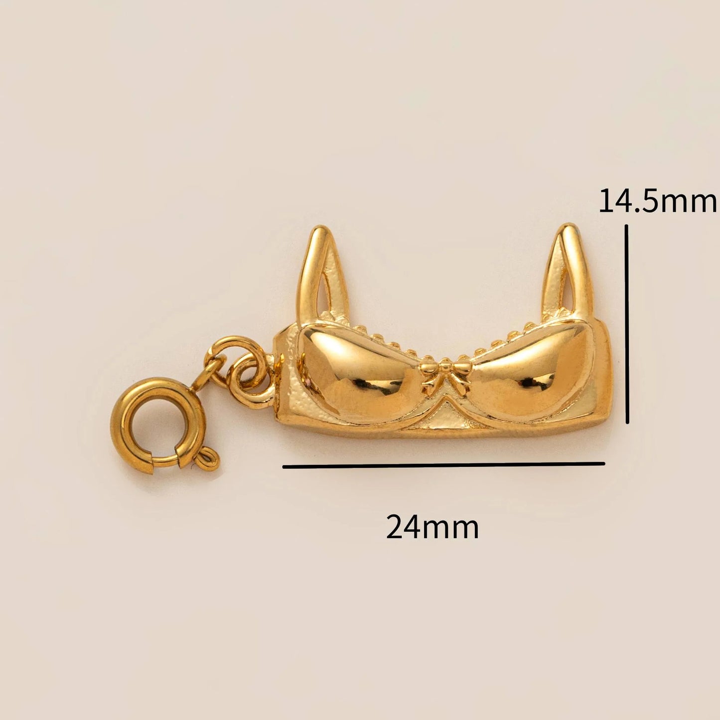 18K Gold Plated Stainless Steel Eight-Pointed Star Charm Bar