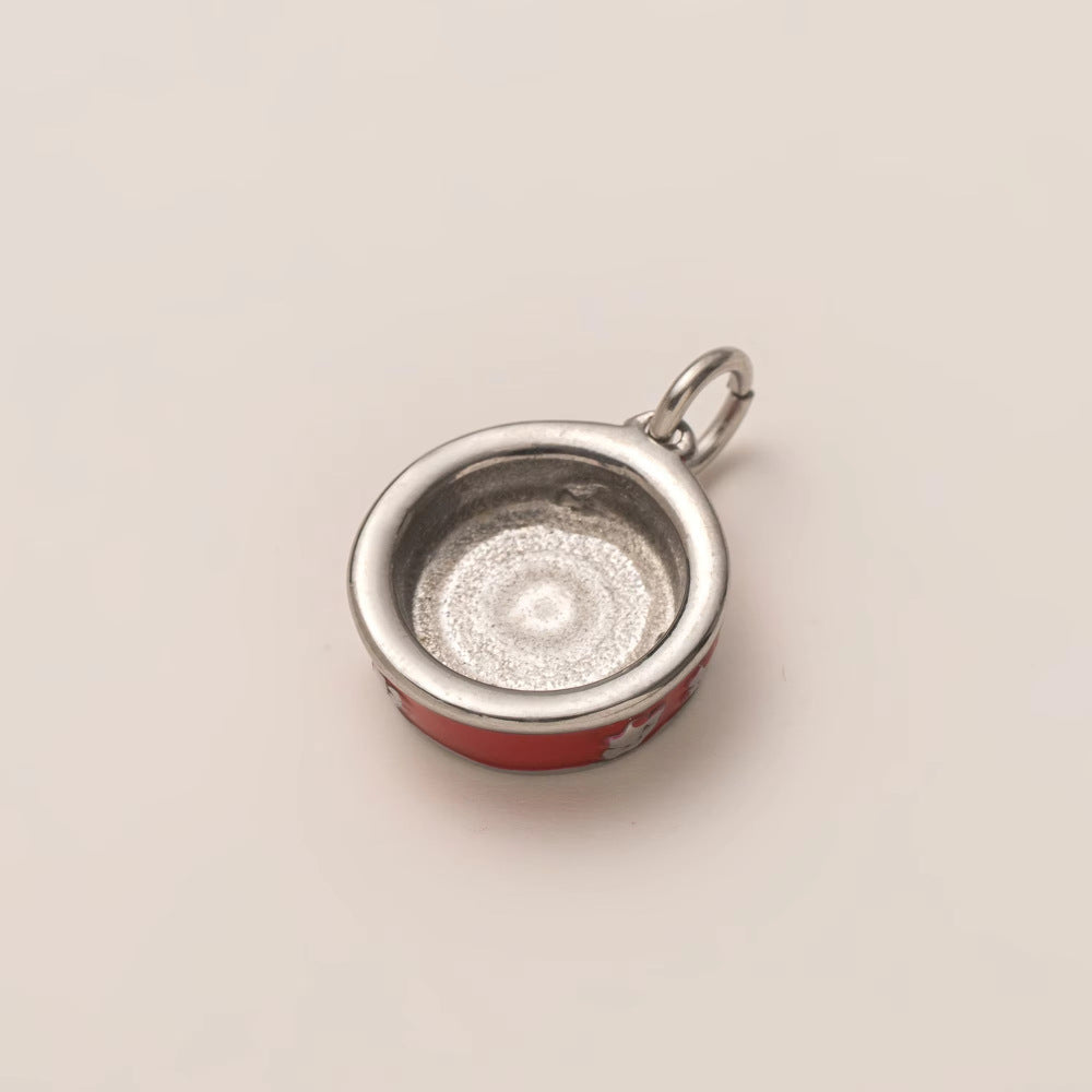 Vintage 18K Gold Plated Stainless Steel Boot Horseshoe Pendant Charm Bar for Women
