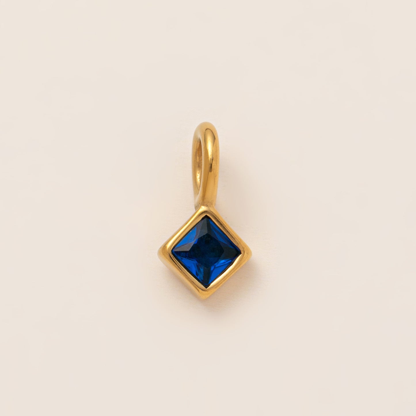 Vintage Geometric Stainless Steel 18K Gold Plated PVD Cubic Zirconia Pendant Necklace Charm Bar for Unisex
