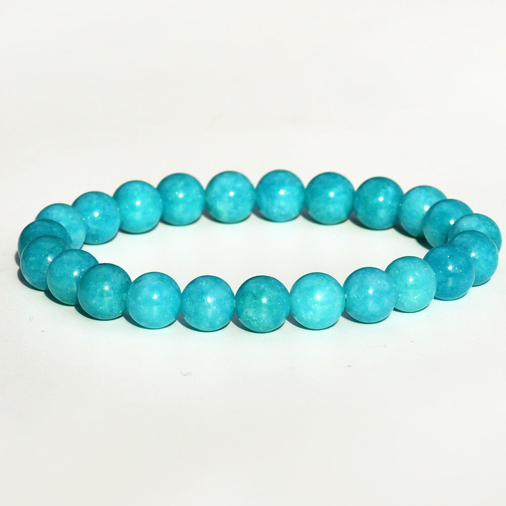 Minimalist Geometric Natural Agate Tourmaline Pink Crystal Beaded Bracelet Unisex Handmade Jewelry