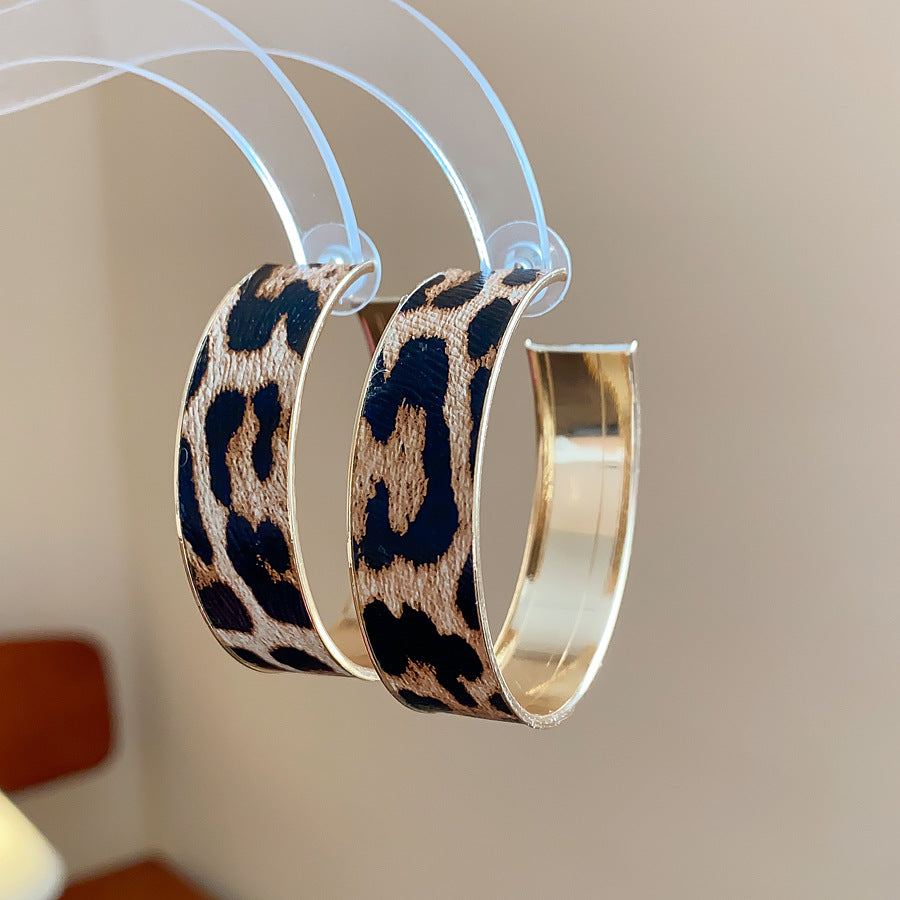 Orecchini pendenti in pelle geometrici minimalisti retrò con perni in argento sterling 925, finitura galvanizzata, da donna