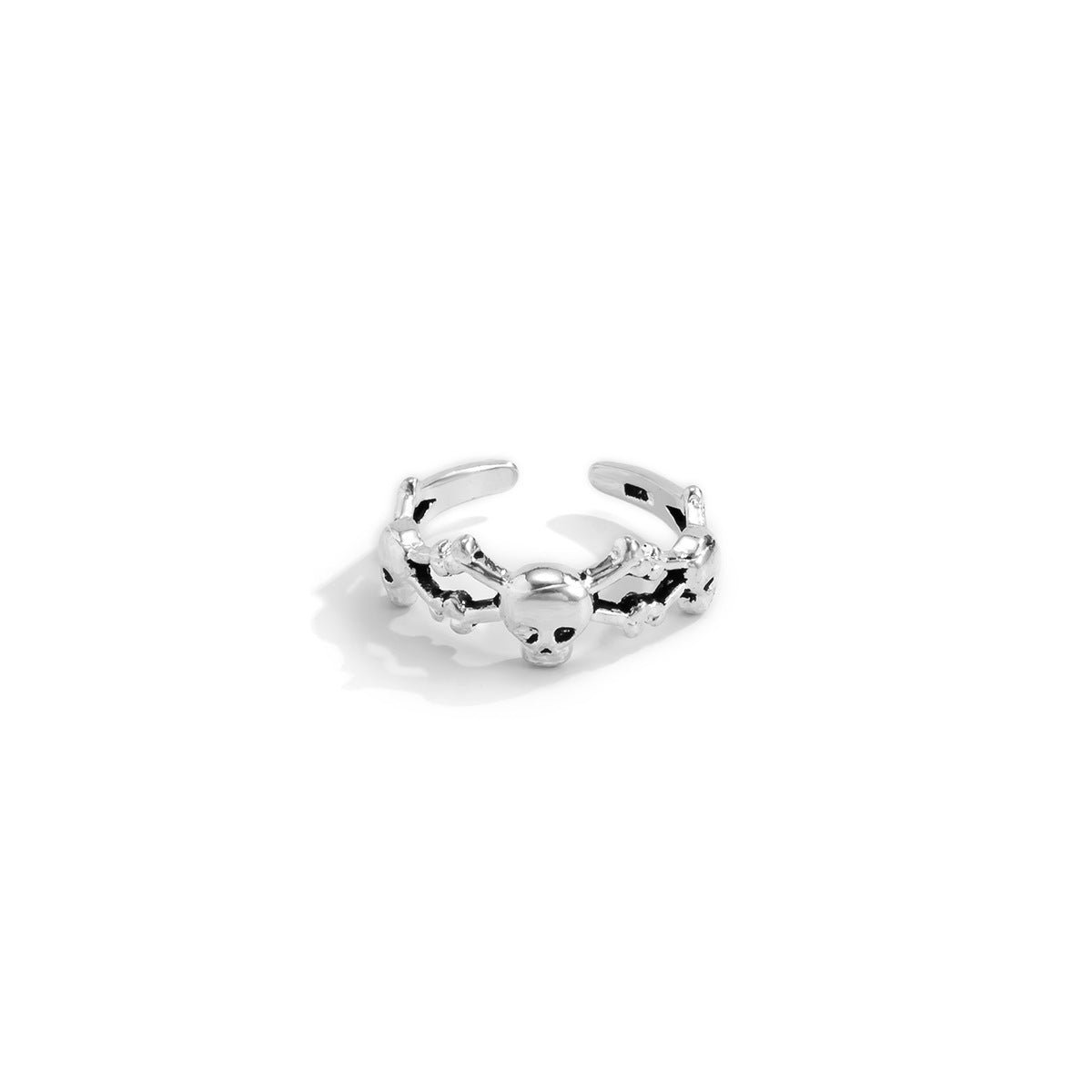 Anello Minimalista con Piede Scheletro Vintage per Donna, Lega, Design Geometrico Vuoto, Gioiello per Caviglia