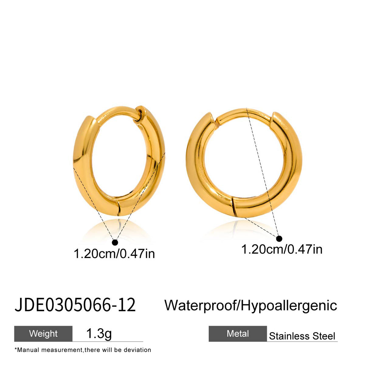 Orecchini a Cerchio Geometrici da Donna in Acciaio Inossidabile con Strass, Finitura Placcata, Aspetto Lussuoso, Gioielli di Moda Resistenti allo Sbiadimento