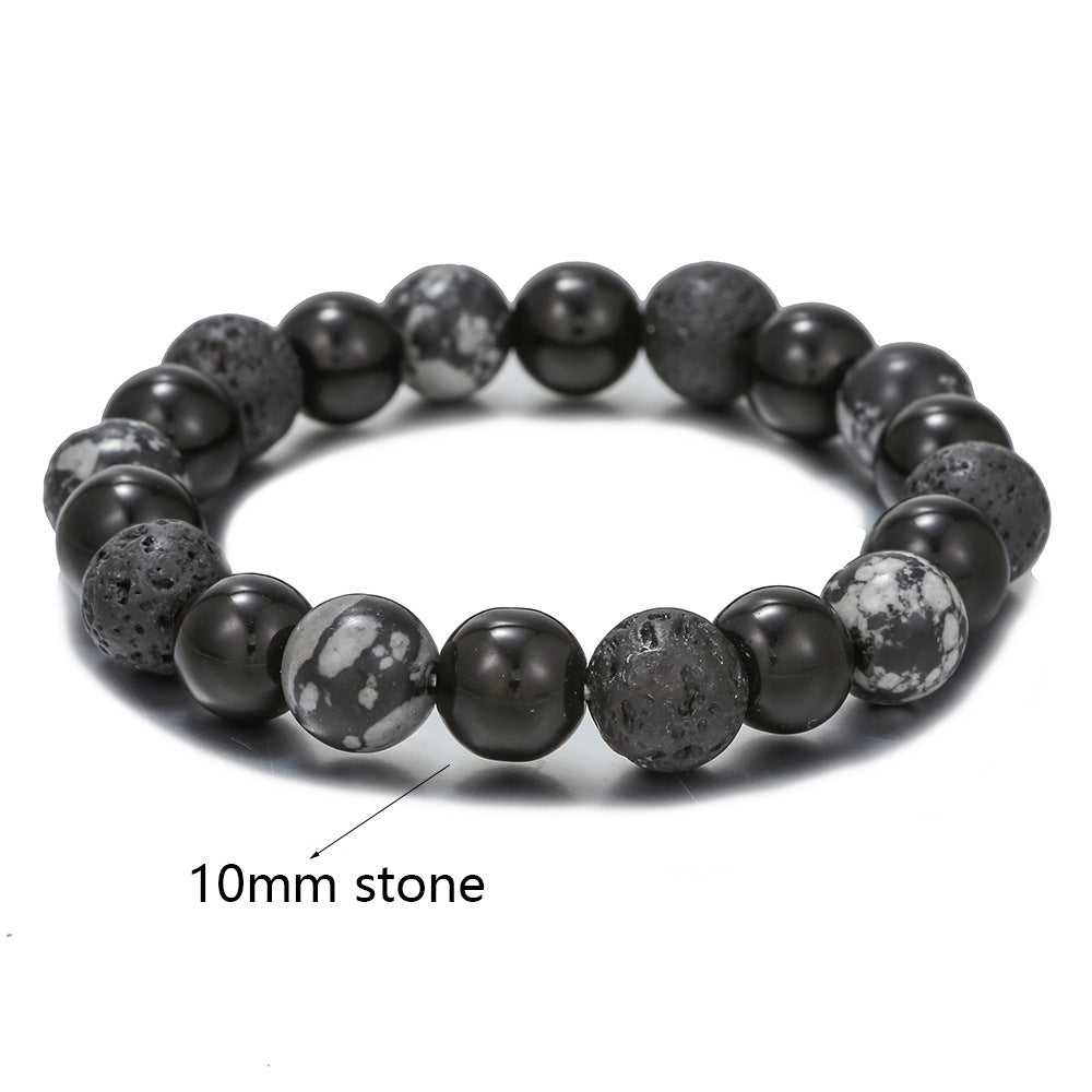 Handmade Geometric Round Stone Bracelet for Women