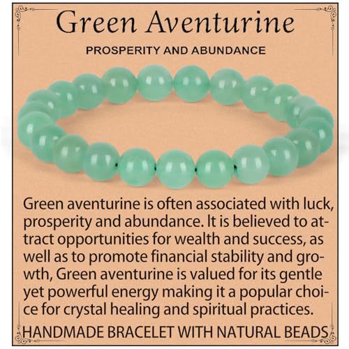 Natural Crystal Agate Round Beaded Stretch Bracelet Unisex