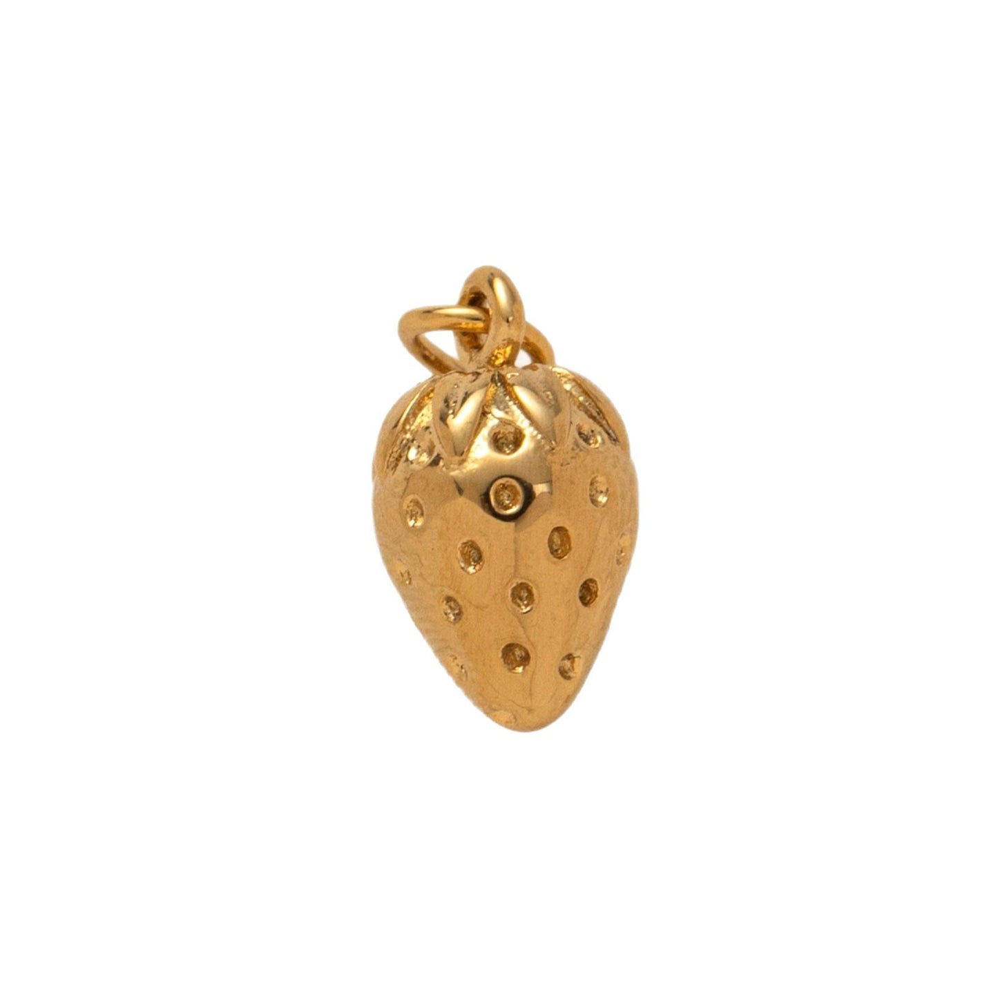 Gold Plated Stainless Steel Fruit and Heart Pendant Necklace