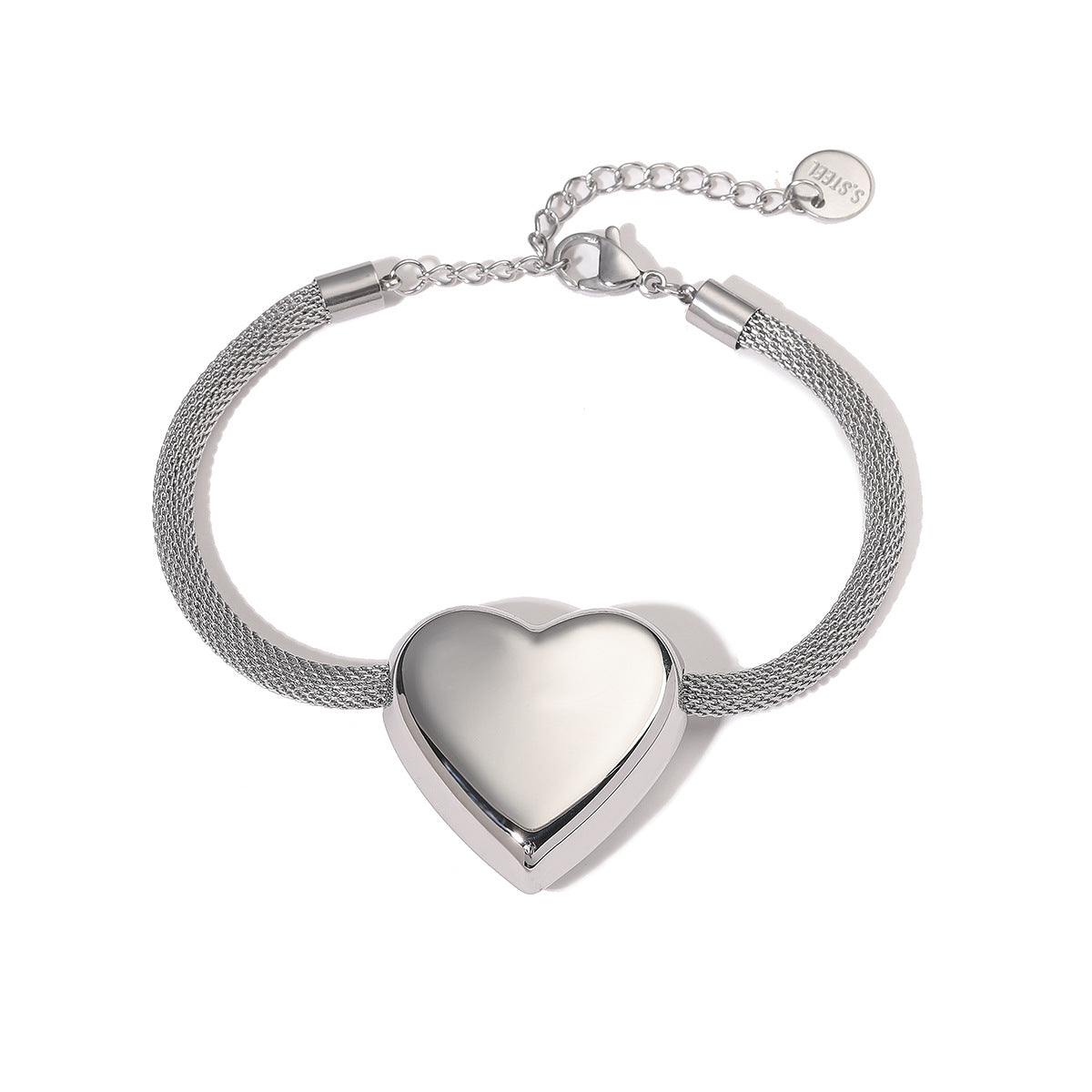 Collana da donna con pendente a cuore minimalista in acciaio inossidabile con placcatura in oro 18 carati