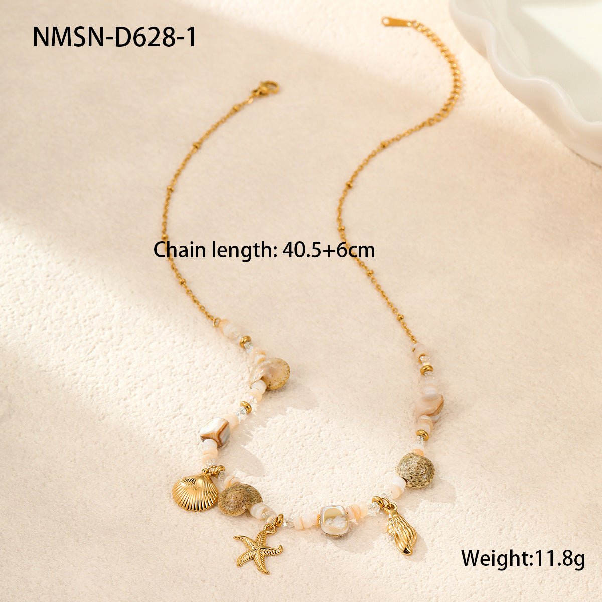 Minimalist Shell Design Stainless Steel Necklace for Women with Plated Finish and Natural Ocean-Inspired Aesthetic