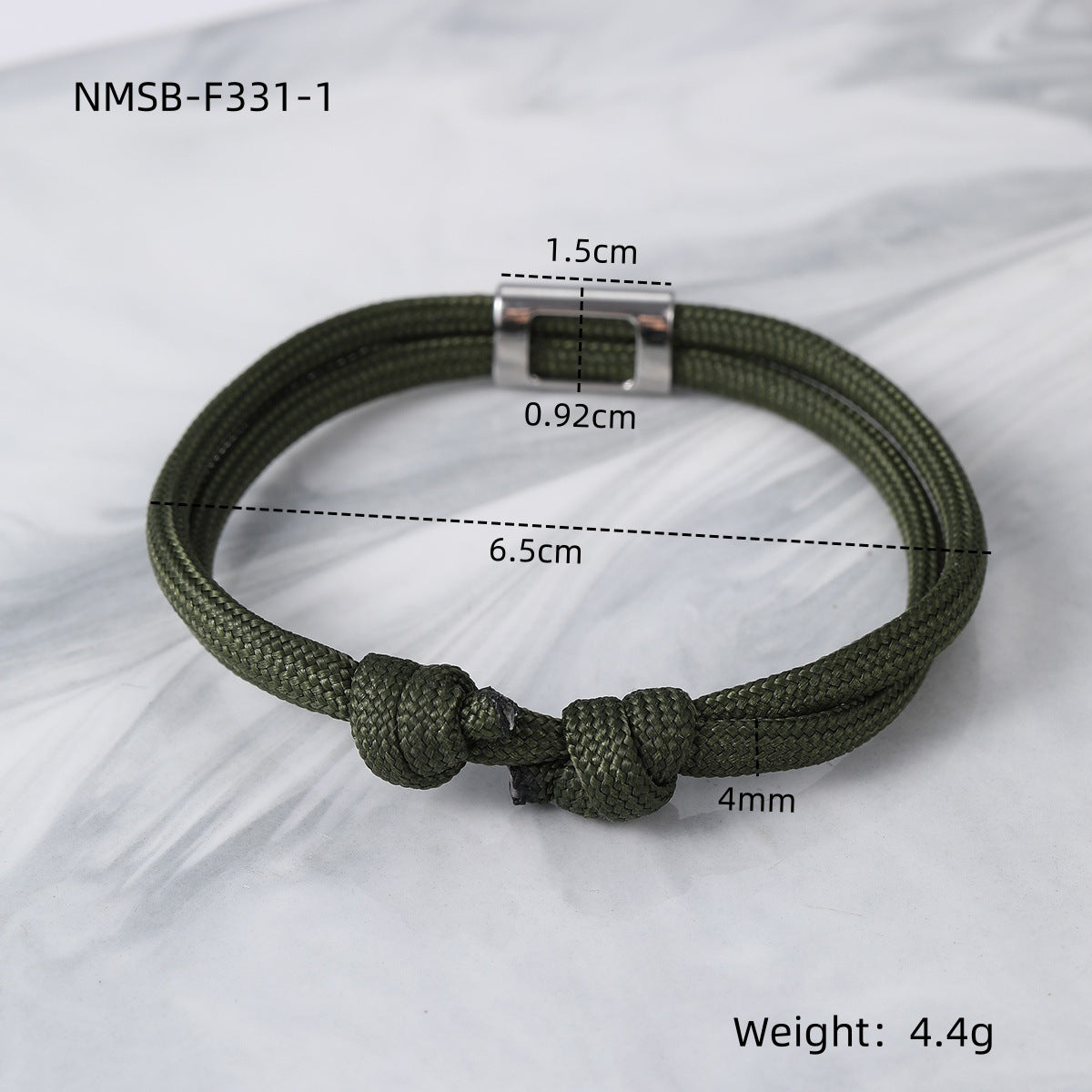 Fashion 18K Gold Plated Titanium Steel Adjustable Colorful Rope Bracelet Unisex Engravable Jewelry