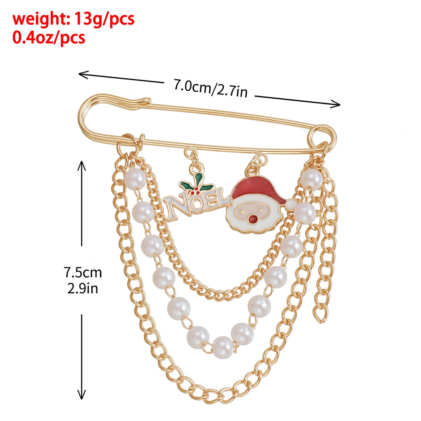 Original Design Geometric and Cartoon Pin Brooch in Alloy with Plating Finish for Women Holiday Christmas Hat and Letter Theme Accessory
