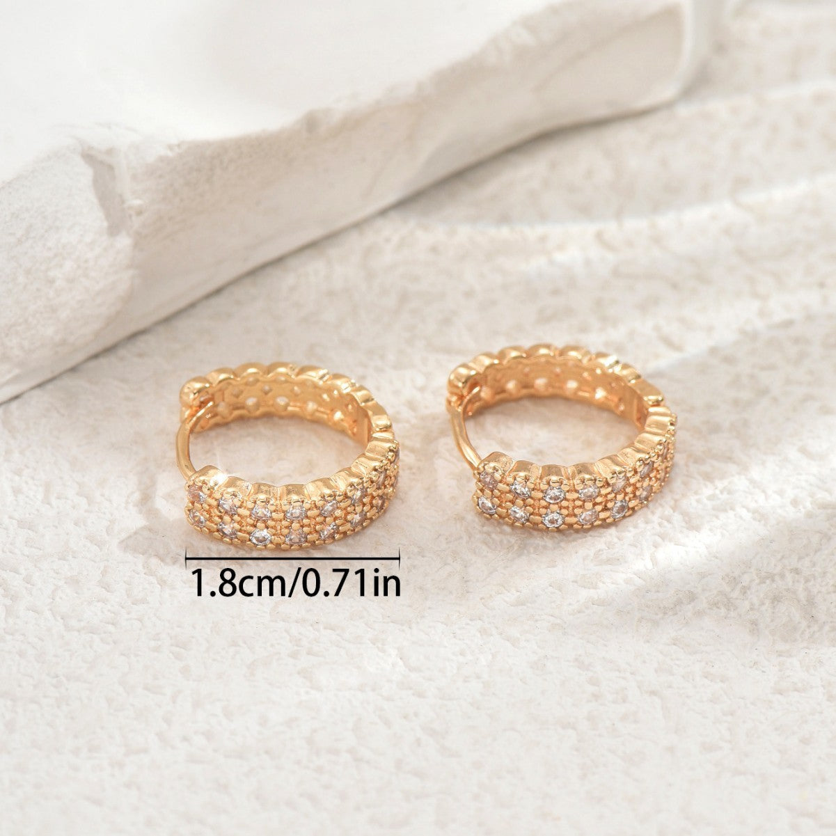 Pendientes de Cobre Geométricos con Incrustaciones de Circonita para Mujer y Hombre, Joyería de Moda Minimalista con Patrones Circulares y de Anillo