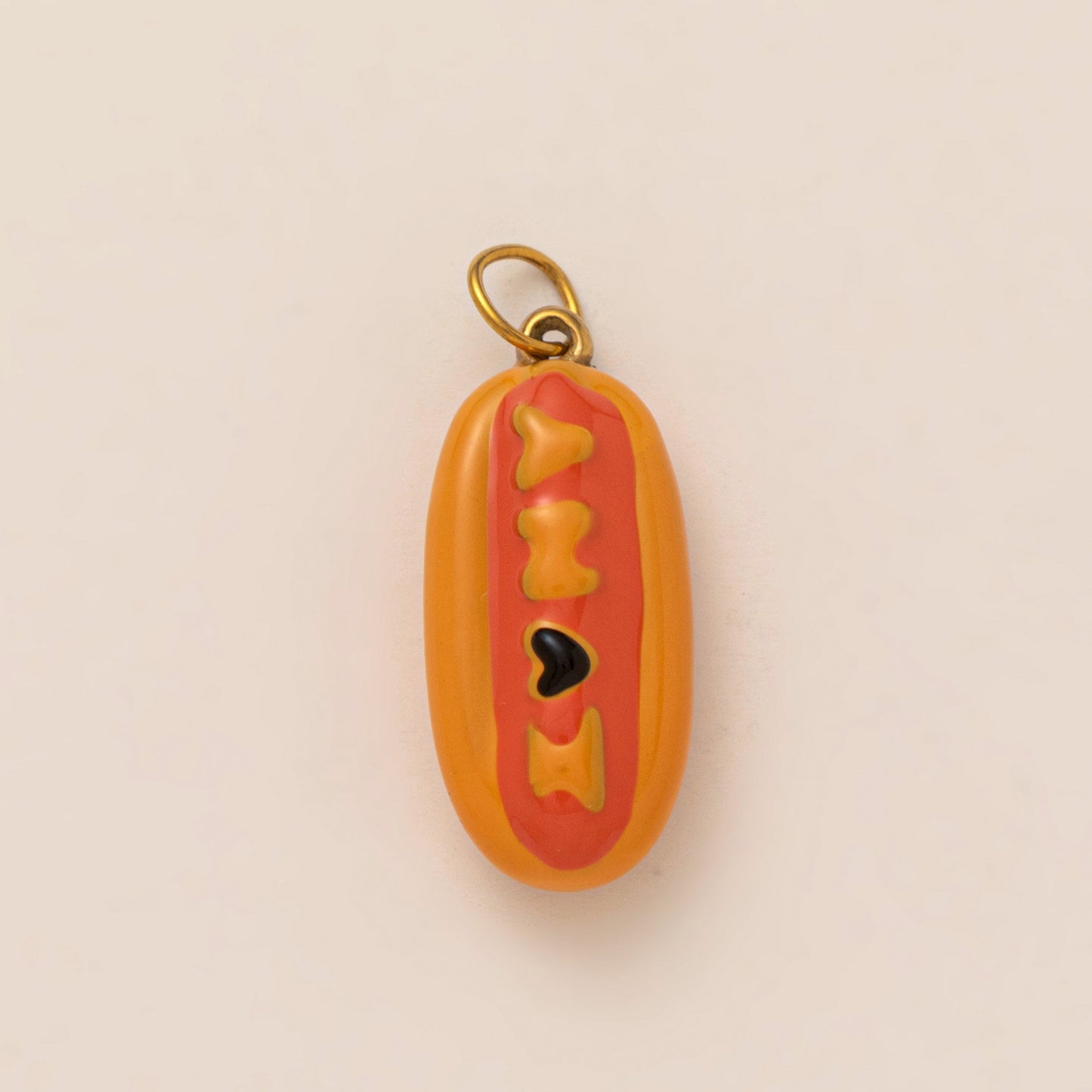 Vintage 18K Gold Plated Stainless Steel Fruit Charm Bar PVD Coated DIY Accessories