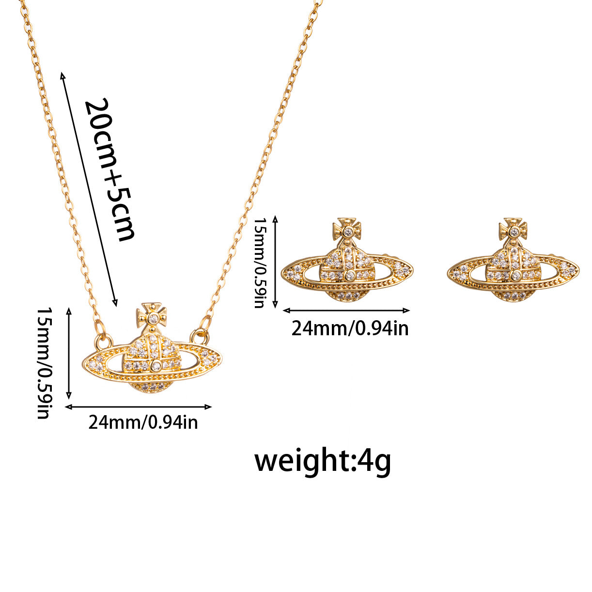 Minimalist Geometric Gold-Plated Titanium Steel Necklace for Women with Rhinestone Inlay and O-Chain