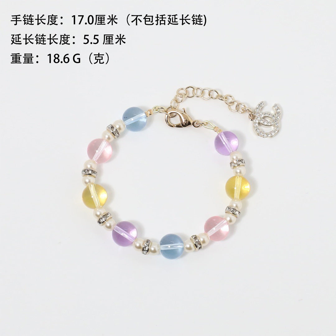 Bracciale da donna placcato in cristallo con lettera di lusso