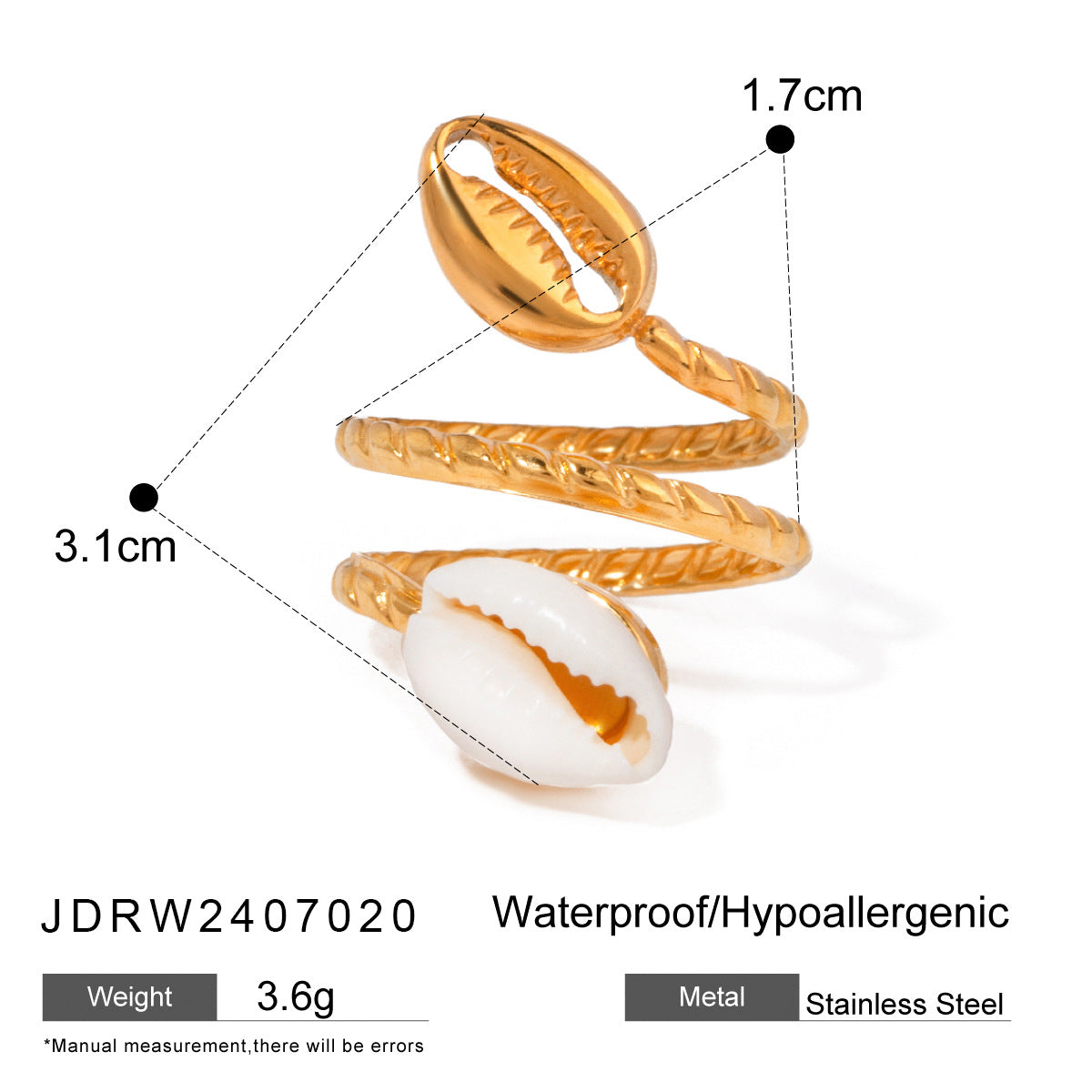 Elegante Bracciale a Conchiglia in Acciaio Inossidabile da Donna con Finitura Placcata Gioielli Minimalisti di Lusso