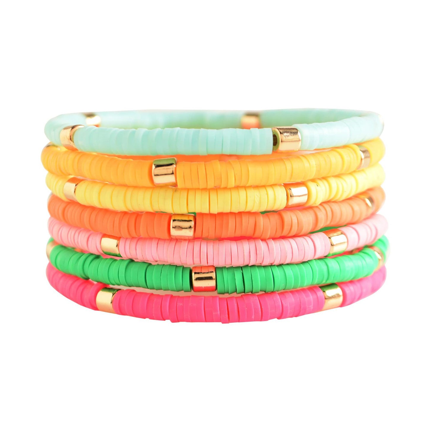 Bohemian Minimalist Geometric Round Resin Bracelet Set for Women