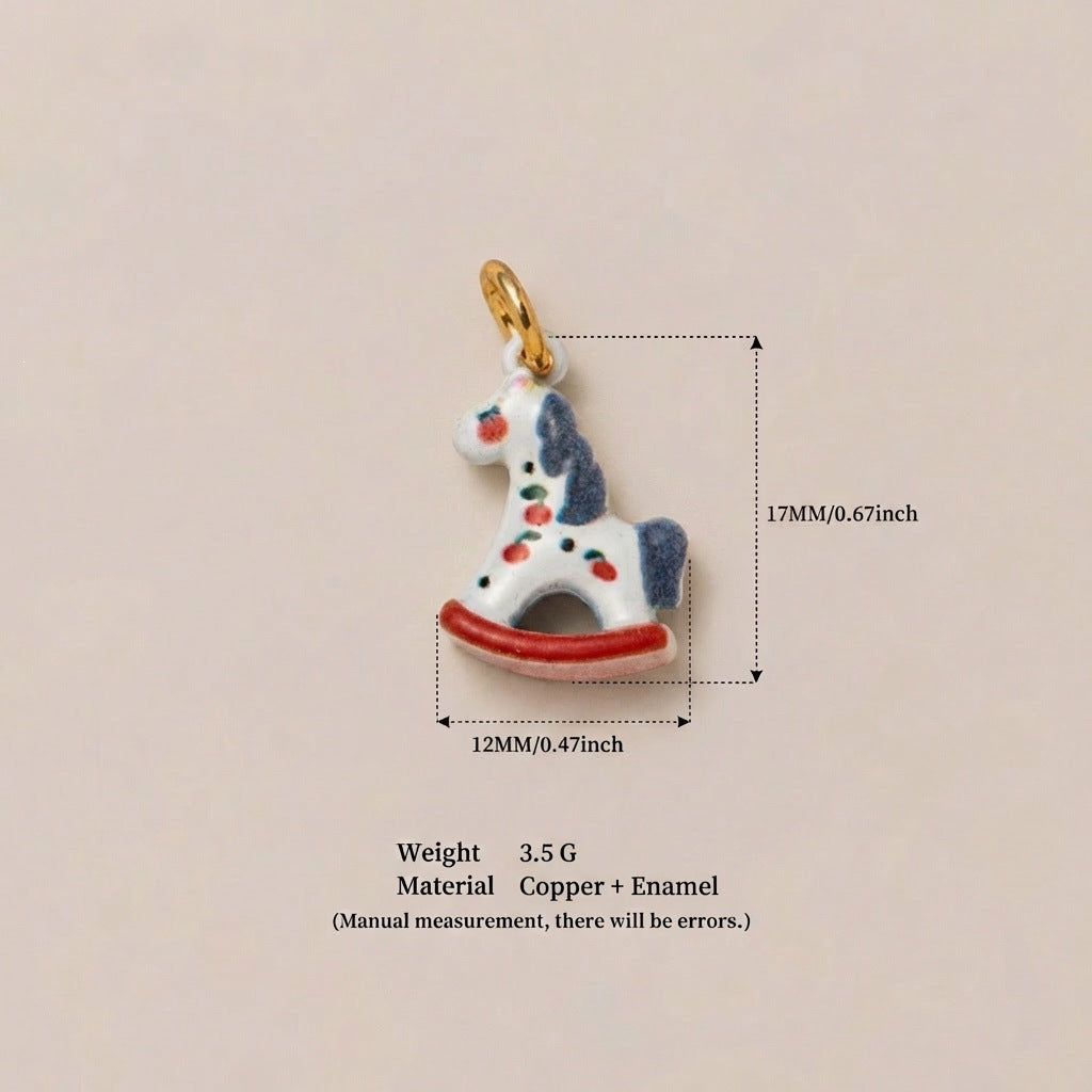 Colorful Fruit Pattern Resin Plated Charm Bar for Bag